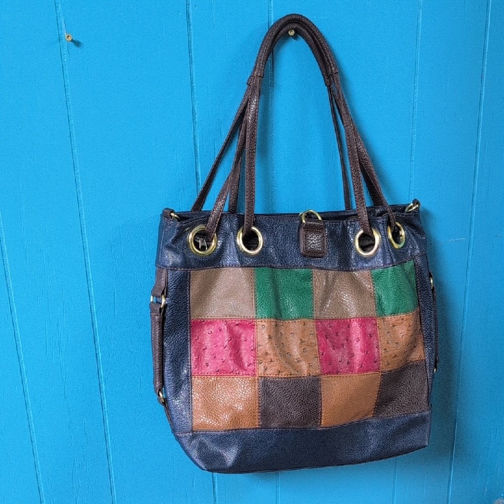 Colorful Patchwork Tote Bag